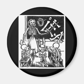 Skeleton Teacher and Students "Day of the Dead" Magnet
