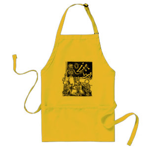 Skeleton Teacher and Students "Day of the Dead" Standard Apron