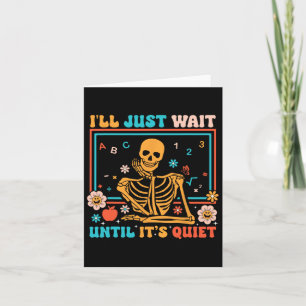 Skeleton Teacher Halloween Costume Men Women Card