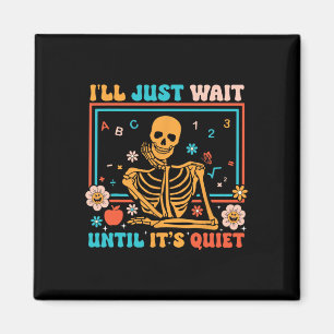 Skeleton Teacher Halloween Costume Men Women Magnet