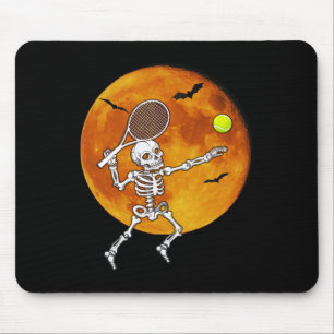 Skeleton Tennis Halloween Racket Ll Mouse Pad