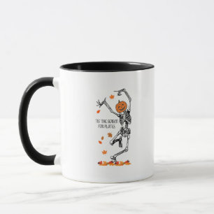 Skeleton Tis The Season For Pilates Meditation Hal Mug