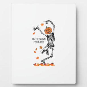 Skeleton Tis The Season For Pilates Meditation Hal Plaque
