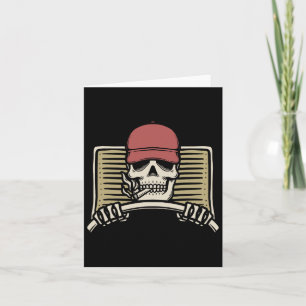 Skeleton Trucker Lazy Halloween Costume Skull Truc Card