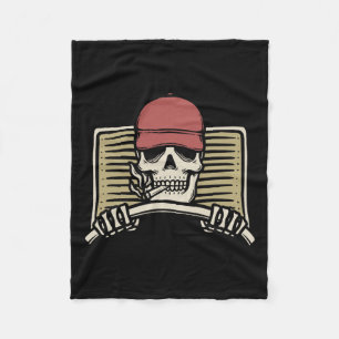 Skeleton Trucker Lazy Halloween Costume Skull Truc Fleece Blanket
