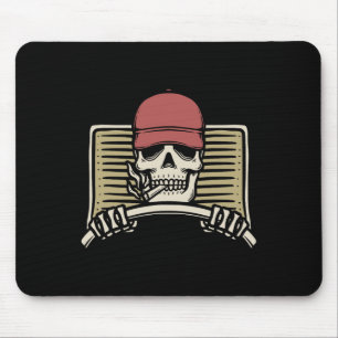 Skeleton Trucker Lazy Halloween Costume Skull Truc Mouse Pad
