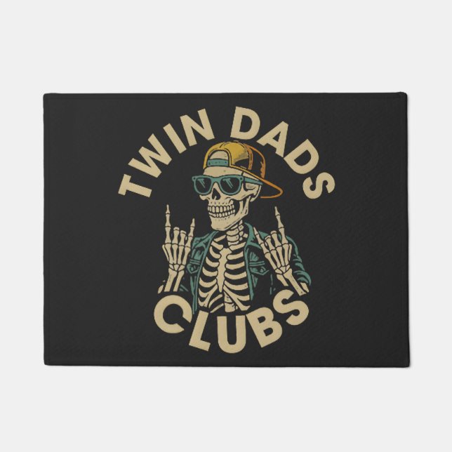 Skeleton Twin Dads Club Doormat (Front)