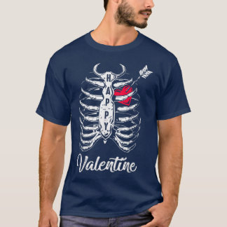 Skeleton Valentine Goth Gothic Valentines Day Coup T-Shirt