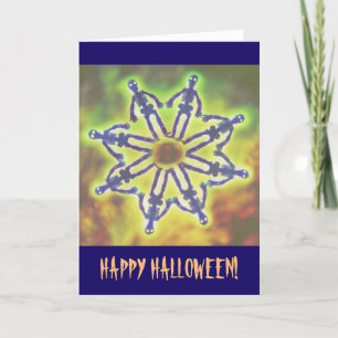 Skeleton Vortex Of Doom Halloween Holiday Card