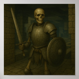 Skeleton Warrior – Sentinel of the Dungeon Maze Poster