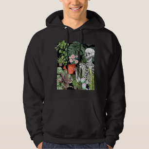 Skeleton Water Plant You Make Me Feel Alive Garden Hoodie