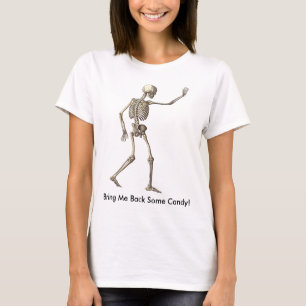 Skeleton Waving Bring Back Candy Womens T-Shirt