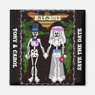 skeleton wedding 1 magnet