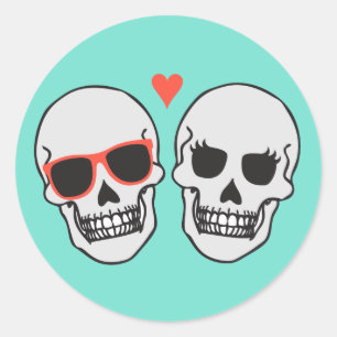 Skeleton Wedding (Turquoise) Envelope Seal