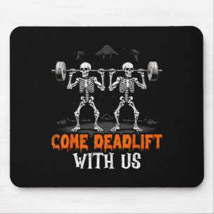 Skeleton Weightlifter Bodybuilder Workout Fitness  Mouse Pad