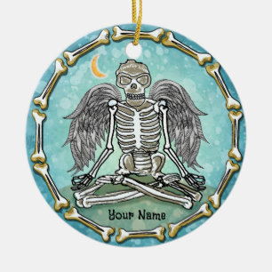 Skeleton Wings  Ceramic Ornament