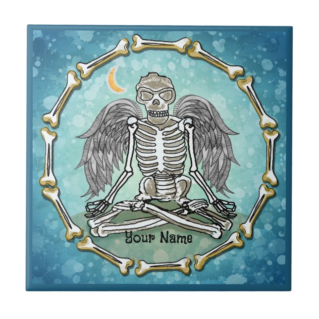 Skeleton Wings  Ceramic Tile (Front)