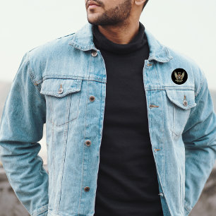 Skeleton Wings Pilot Born To Ride Skies Aviator  6 Cm Round Badge