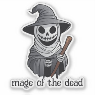 Skeleton Witch Holding a Wand