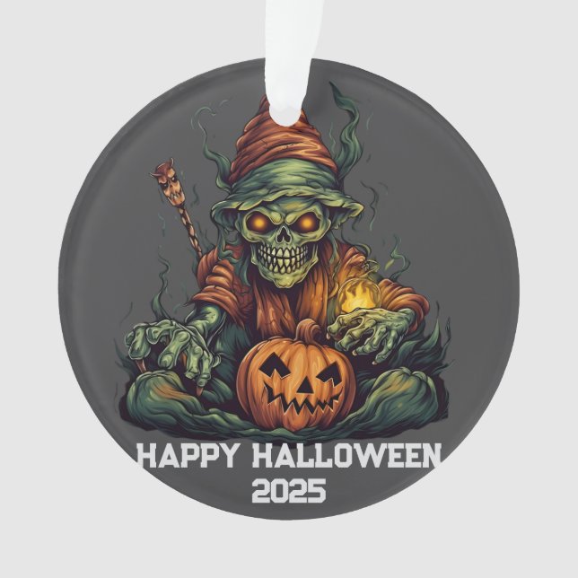 Skeleton Witch Ornament (Front)