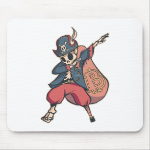 Skeleton with Bitcoin Logo Mouse Pad