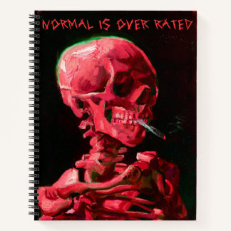 Skeleton with Burning Cigarette by Van Gogh Notebook