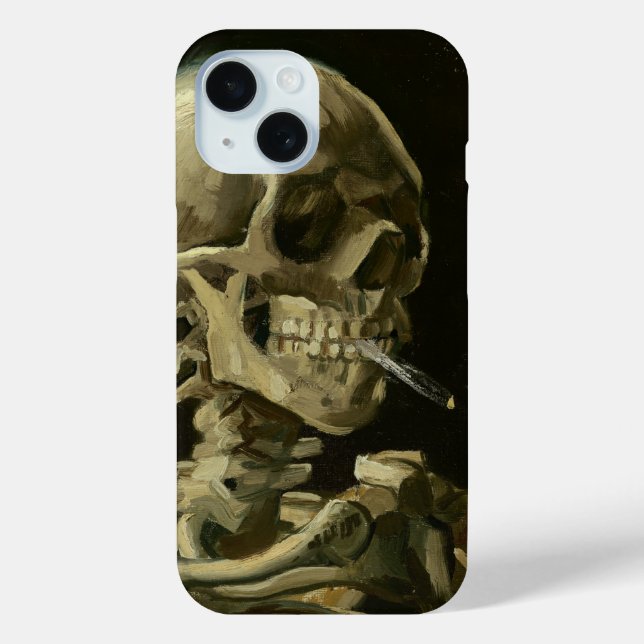Skeleton with Burning Cigarette | Vincent van Gogh Case-Mate iPhone Case (Back)