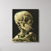 Skeleton with cigarette by Van Gogh