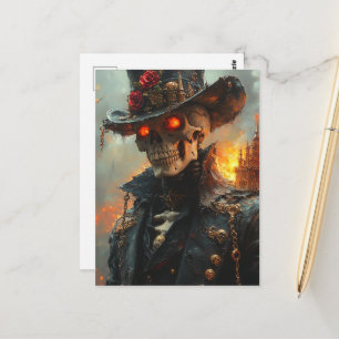 Skeleton With Glowing Eyes Postcard