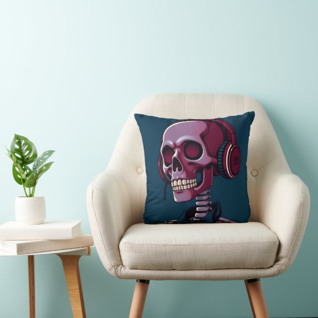Skeleton with headphones cushion (Chair)