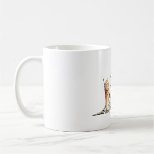 Skeleton with pumpkin and drink. Halloween. Coffee Mug