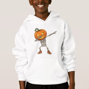 Skeleton with Pumpkin Head Dab Dance Halloween