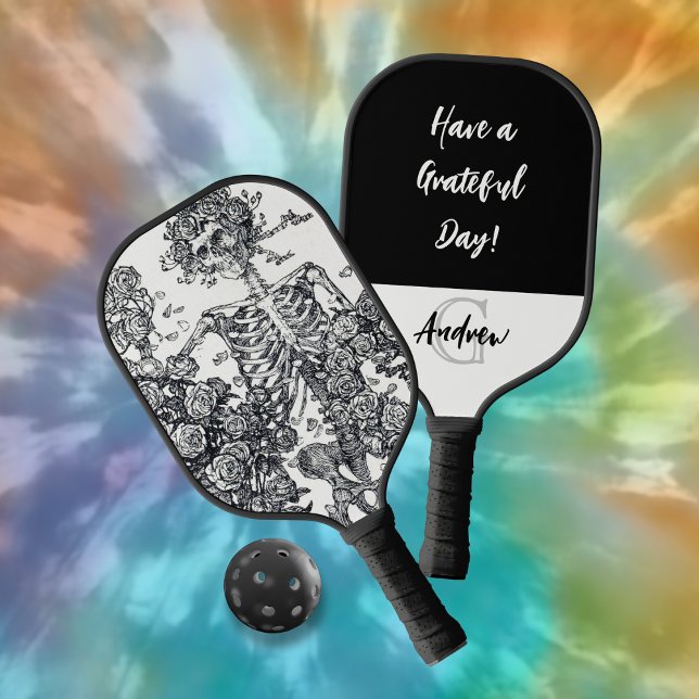 Skeleton with Roses Pickleball Paddle (Creator Uploaded)