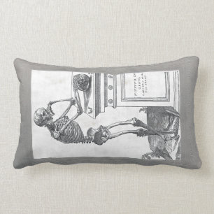 Skeleton With Skull American MoJo Pillow