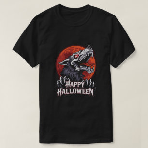 Skeleton Wolf: Happy Halloween T-Shirt