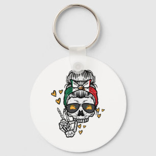 Skeleton Women Mexico Cinco De Mayo Mexican Indepe Key Ring