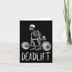 Skeleton Workout Halloween Weight Lifting Fitness  Card