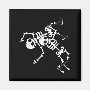Skeleton Wrestlers Funny Gift For Halloween Magnet
