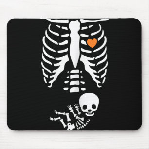 Skeleton Xray Halloween Costume Pregnant Women Mom Mouse Pad