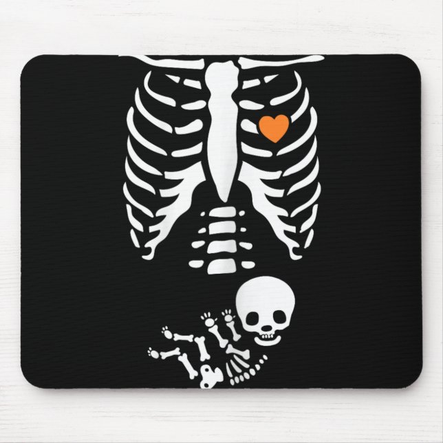Skeleton Xray Halloween Costume Pregnant Women Mom Mouse Pad (Front)