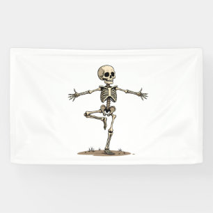 Skeleton Yoga – Funny Halloween Fitness Shirt Banner