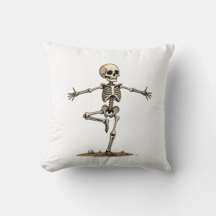 Skeleton Yoga � Funny Halloween Fitness Shirt Cushion
