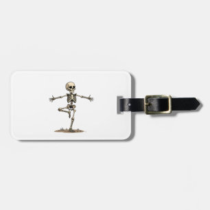 Skeleton Yoga � Funny Halloween Fitness Shirt Luggage Tag