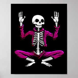 Skeleton Yoga Poster
