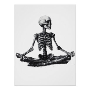Skeleton Yoga Poster