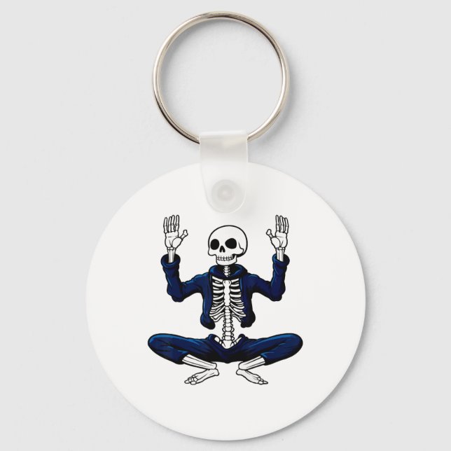 Skeleton Yogi _1  Key Ring (Front)