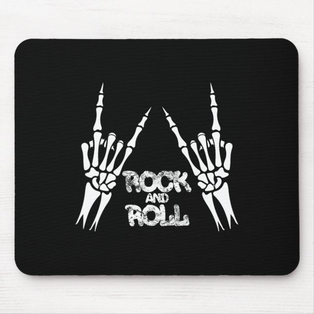 Skeleton Zombie Playing Poker Game Cards Halloween Mouse Pad (Front)