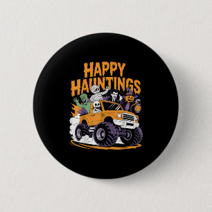 Skeleton Zombie Vampire Monster Truck Halloween Te 6 Cm Round Badge