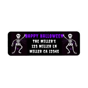  Skeletons and Spider Webs Return Address Label