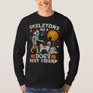 Skeletons Are A Dogs Best Friend Shih Tzu Hallowee T-Shirt